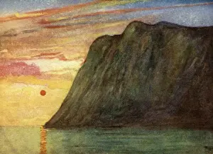 Northern Lights Landscape Drucke: The Midnight Sun
