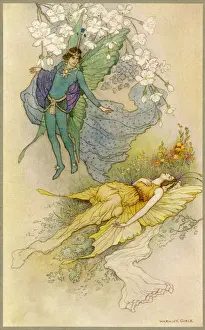 Drucke von Akt II, Szene II Oberon legt einen Zauber auf Titania: Was du siehst, wenn du erwachst/ Tu es für deine wahre Liebe Wald-Kunstwerk Drucke: Traum eine Sommernacht