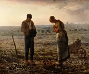 Drucke von MILLIET, Jean François (1814-1875). Der Engeluss (Le Ange du Dôme) oder Die Jungfrau von Nizza. Realismus mit Öl auf Leinwand Jean-François Millet Drucke: Millett, Jean François (1814-1875)