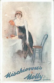Theatre Postcards Drucke: Mischievious Molly by Will Edwards