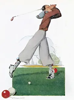 Classic Golf Photography Drucke: A MISS 1933