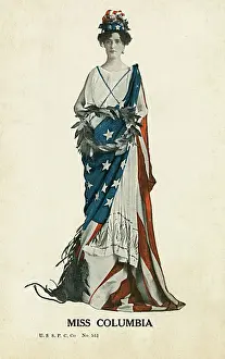 Kolumbien-Miss - Verkörperung der Vereinigten Staaten von Amerika