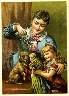 Mother Daughter Bonding Moments Drucke: The Mistletoe Bow-Wow
