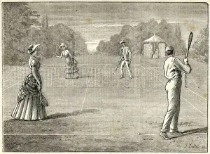 Tennis History Drucke: Mixed Doubles 1882