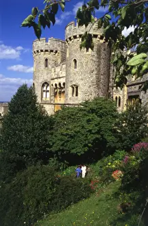 Im Mauerengelände von Windsor-Kastell in der Großbritannien-Bergshire