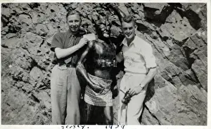 England Coastal Landmarks Drucke: Model of the Devil at The Devils Hole, Greve de Lecq, Jerse