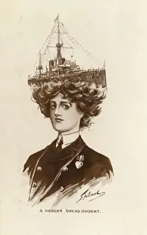 Early 20th Century Navy Drucke: A Modern Dreadnought