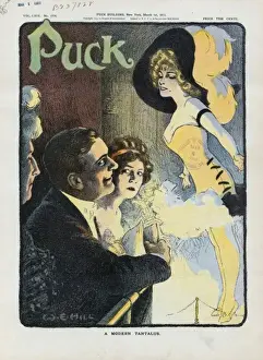 Puck Magazine Art Drucke: A modern tantalus
