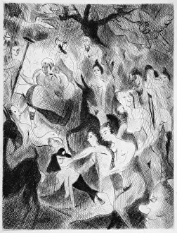 Historical Witchcraft Images Drucke: Modern Witch Sabbat