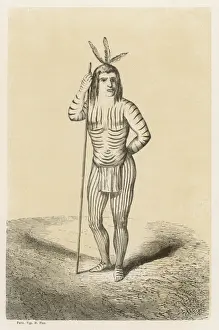 Native American Culture Drucke: Mohave Warrior