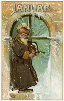 German Winter Scenes Drucke: Moinths of the year. January