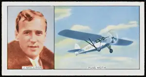 Early Female Pilots Drucke: Mollison / Puss Moth Plane