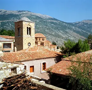 Byzantine Architecture Greece Drucke: Monastery of Hosios Loukas