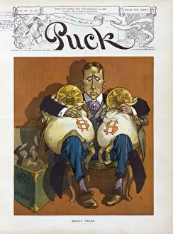 Puck Magazine Artwork Drucke: Money talks