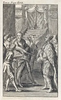 Mexican History Images Drucke: Montezuma in Chains