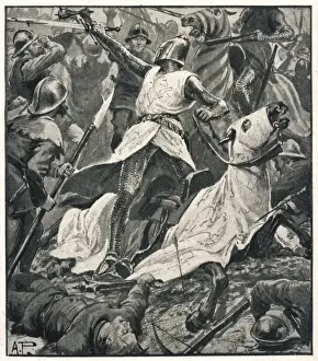 British History Events Drucke: De Montfort at Evesham