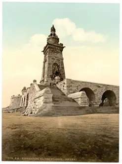 Nostalgic German Landscapes Drucke: Monument of Emperor William, Kyffhauser, Thuringia, Germany