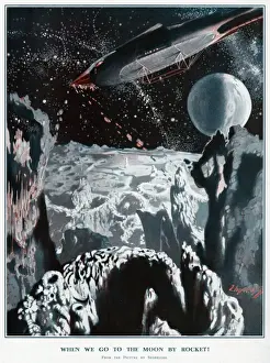 Wenn wir zur Mondreise mit Rakete gehen, Raumfahrt von 1929-Vision