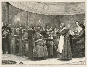 Victorian London Poverty Drucke: Moorgate Mission