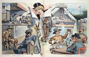 Puck Magazine Art Drucke: The moral of the canteen question