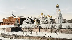 Russian Historical Landmarks Drucke: Moscow / Kremlin / Winter