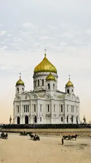 Moscow City Landmarks Drucke: Moscow / Saviour Temple