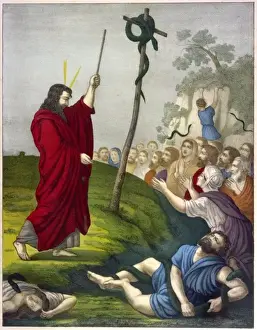 Biblical Art Prints Drucke: Moses & Brazen Serpent