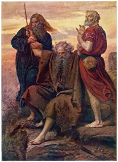 Historical Figure Paintings Drucke: Moses / Millais / Hands Up