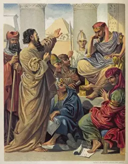 Historical Bible Images Drucke: Moses before Pharoah