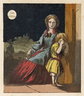 Motherly Love In Art Drucke: MOTHER & SON, 1867