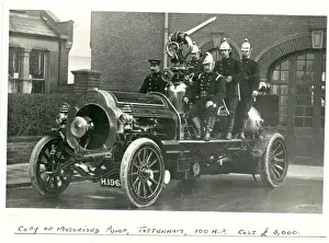 London Fire Brigade Appliance Drucke: Motorised pump and crew in Tottenham