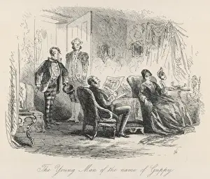 Charles Dickens Novels Illustrations Drucke: Mr Guppy Announced
