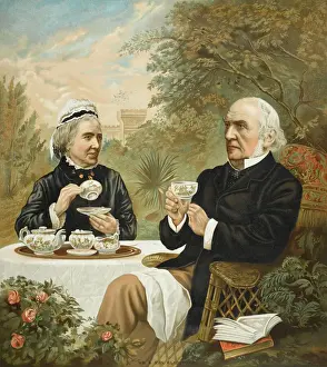 English Politician Drucke: Mr and Mrs W. E. Gladstone