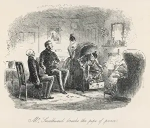 Charles Dickens Prints Online Drucke: Mr Smallweed Breaks Pipe