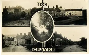 Yorkshire Historical Images Drucke: Multiview, Crayke, Easingwold, England