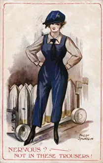 Suffragette History Drucke: Munition Worker WW1