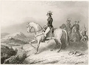 Napoleon On Horseback Drucke: Napoleon I (Scheffer)
