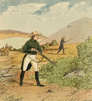 19th Century Royal Portraits Drucke: Napoleon Shooting