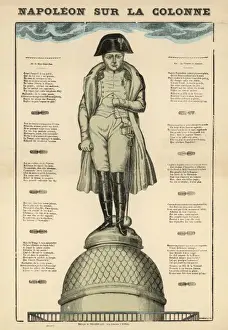 Place Vendome Paris Drucke: Napoleon Statue