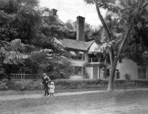 Drucke von NATHANIEL HAWTHORNE (ursprünglich Hathorne) Amerikanischer Schriftsteller-Wohnhaus im Wayside Datum: 1804 bis 1864 Massachusetts Drucke: Nathaniel Hawthorn / Wege des Weges