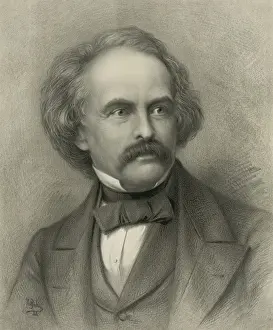 American Author Images Drucke: Nathaniel Hawthorne