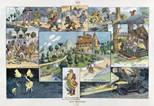 Vintage Cartoon Art Drucke: Back to nature