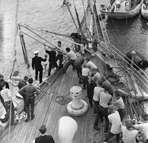 Historical Naval Images Drucke: Naval Cadets on Deck