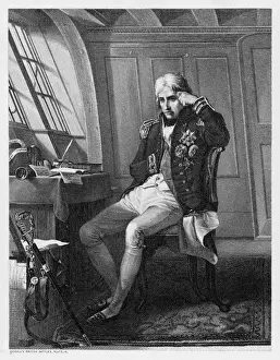 Admiral Horatio Nelson Drucke: Nelson in his Cabin