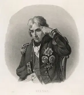 Lord Nelson Portrait Drucke: Nelson Pensive