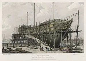 British Warships History Drucke: NELSON AT WOOLWICH