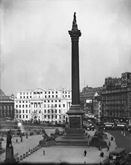 Nelsons Column London Drucke: NELSONs COLUMN 1930S
