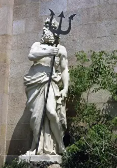 XIX Century Sculpture Drucke: Neptune