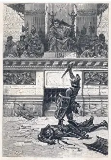 Ancient Roman History Images Drucke: Nero at the Games