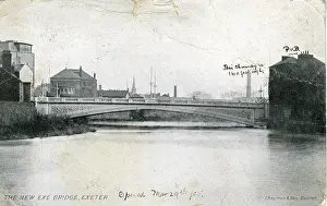 England Historical Landmarks Drucke: The New Exe Bridge, Exeter, Devon